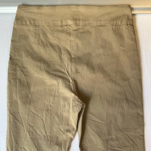 Andrea Jovine Women Khaki Jeggings size 10P Natural Tan Mid Rise Stretch Slim - Picture 9 of 10